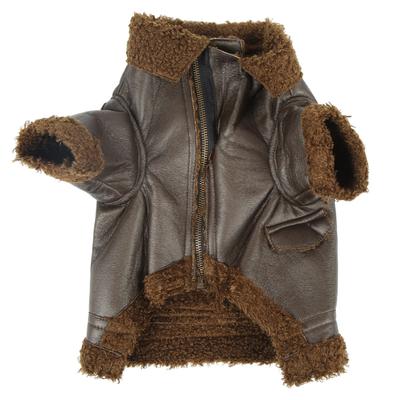 Dog Leather Jacket Pet Winter Leather Jacket for Small Medium Large Dogs and Cats
