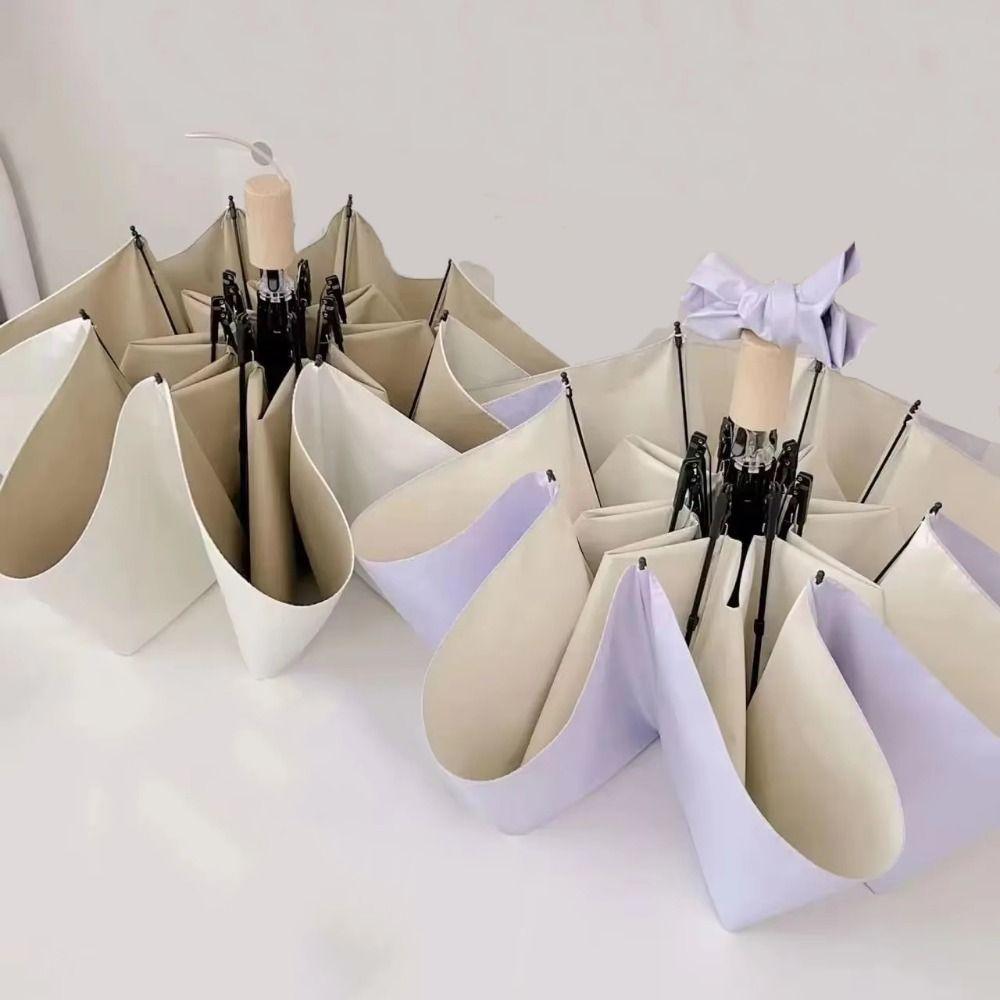 UV Protection Color Glue Umbrella Thickened UPF 50+ Folding Umbrella All-weather Rain or Shine High-Density Fabric