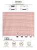 Women's Early Autumn Pink Cutout Knitwear: Gentle Style, Loose Fit, Slimming, Round Neck, Long Sleeve Top.