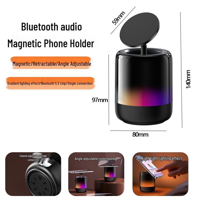 Popular Magnetic Rotating Speaker & Phone Mount - Retractable Two-in-One Design
