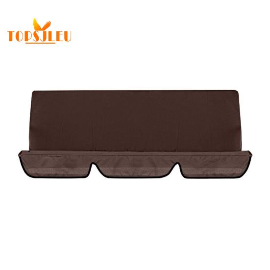 

Чехол для подушки для патио, водонепроницаемый, простой в установке, складной, защищает уличное кресло-качели, 3-местный сменный чехол для сиденья кофейный