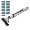 Men's Beard Shaving Clipper Hair Removing Double Layer Safety Beard Trimmer with 20 Blades