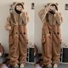 Cute Cartoon Fleece Pyjama Flannel Robes Women High Quality Onesie Adults Animal Pajamas Set Women Men Warm Winter Bear Sleepwear