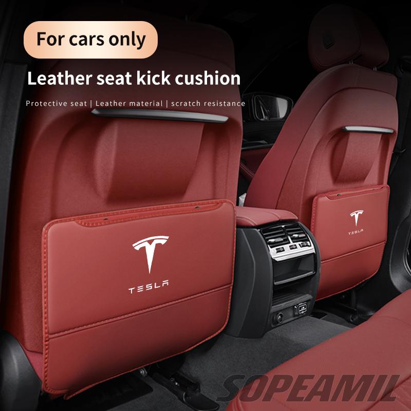 Autositz-Rückenlehnen-Schutz Anti-Tritt-Matte Rücksitz-Aufbewahrungstasche Für Tesla Model 3 Model Y Model S Model X Cyberbruck Beast Roadster
