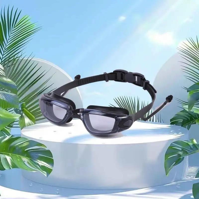 Anti-Fog Polycarbonate Swim Goggles Adults Waterproof Small Frame Electroplated Pool Eyewear