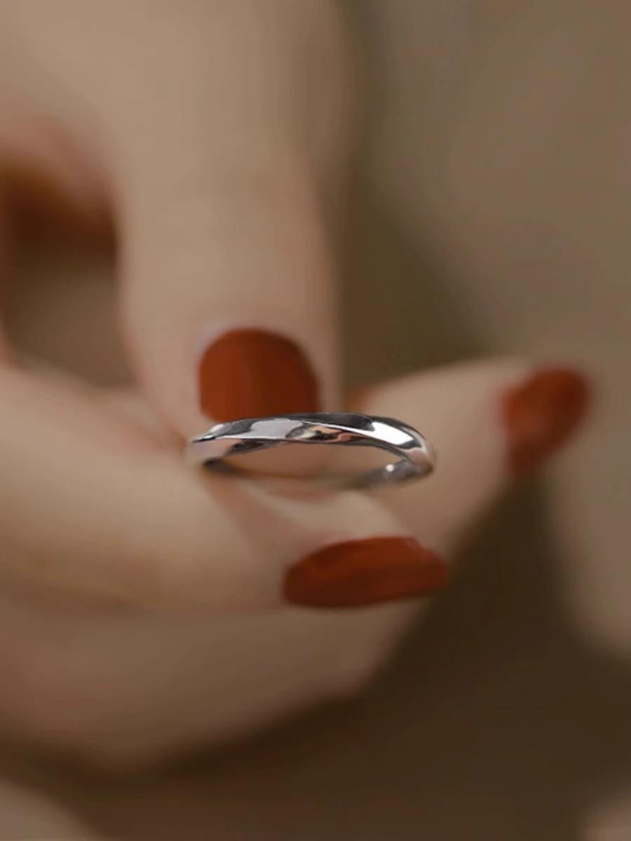 Frosted Möbius Women s Versatile Luxurious Adjustable Open Ring Adjustable Open