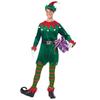 Halloween Adult Male and Female Couples Christmas Elf Cute Green Elf Stage Performance Costume