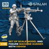 Spallach Soldier with DShK Machine Gun 3D Printer Kit SPU30535 1/35 12.7mm