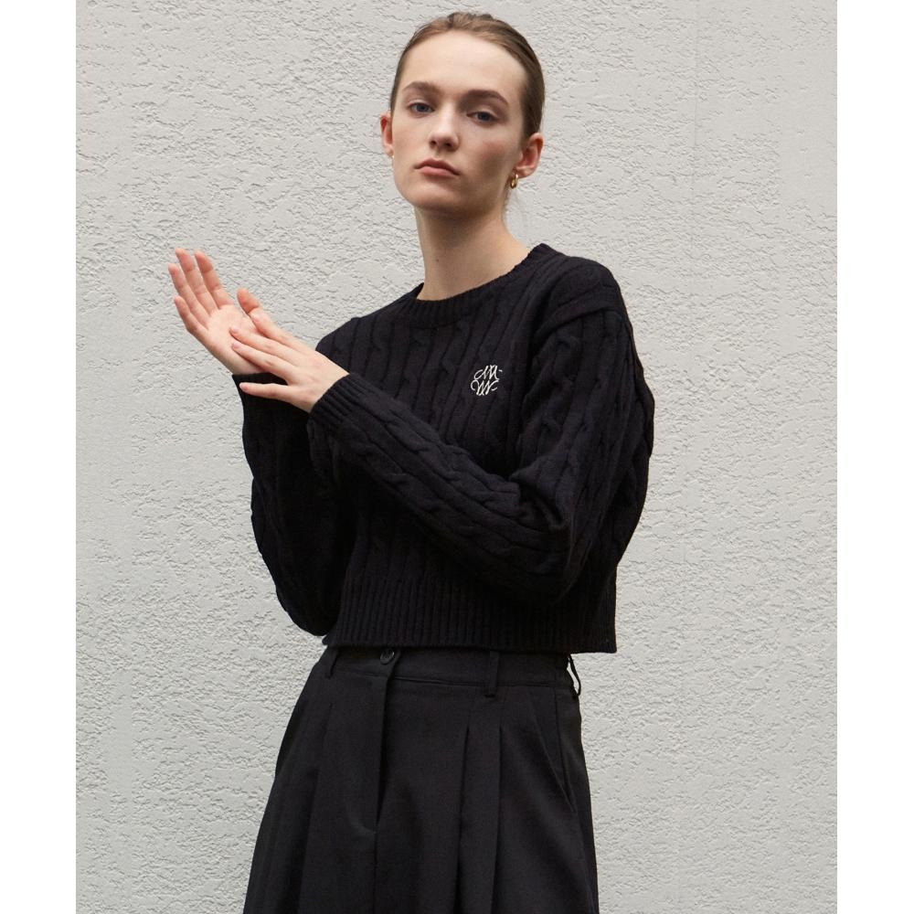 

NICKNICOLE NICOLE TWIST CABLE ТРИКОТАЖ ЧЕРНЫЙ