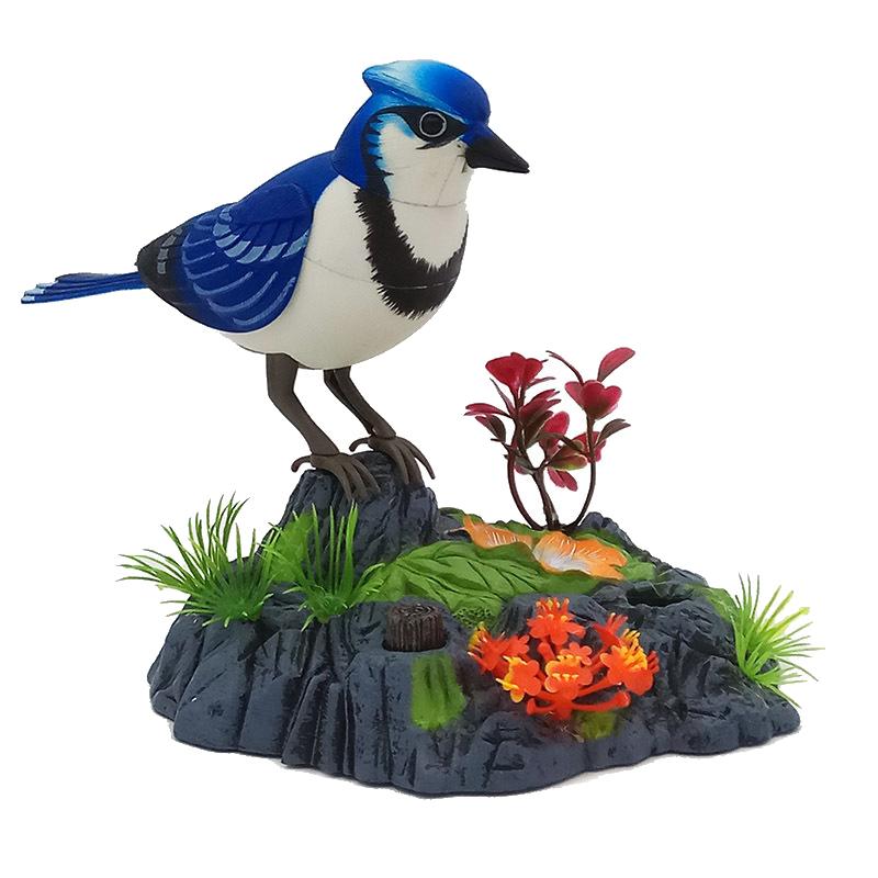 Sound Voice Control Electric Bird Pet Toy Electric Simulation Induction Bird Cage Birdcage Toy