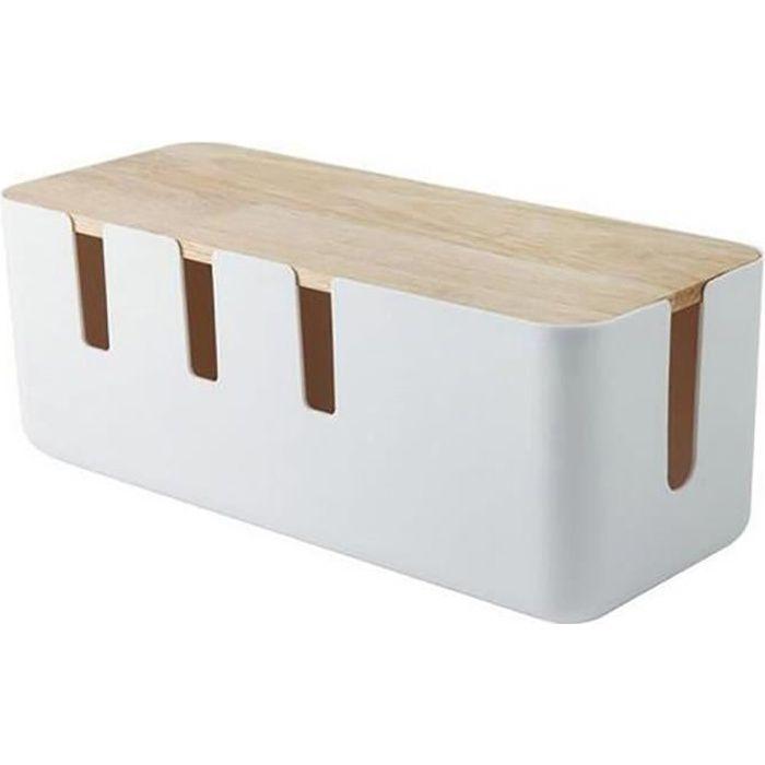

Boite range câbles - cache prises d alimentation en bois