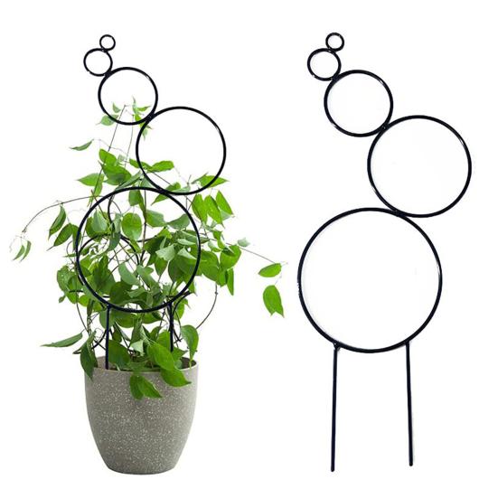 Plants Metal Trellis Multi-Circle Design Wire Trellis Planter Insert Support for Climbing Plants Potted Hoya Pothos Philodendrons Ivy