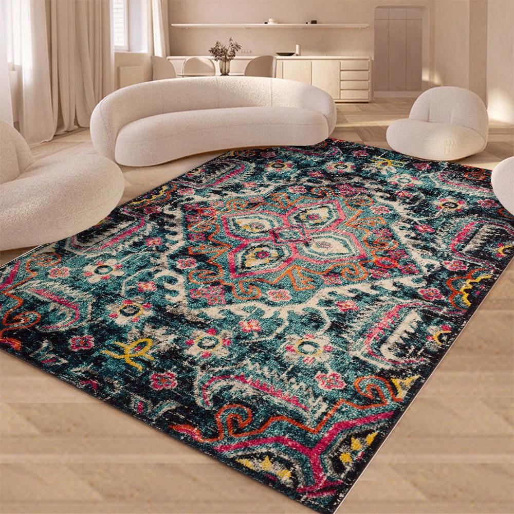 Bohemianischer Outdoor-Teppich für Anti-Schimmel, feuchtigkeitsbeständig und schmutzabweisend, Sommerterrasse, Campingmatten, Heimdekorations-Teppiche