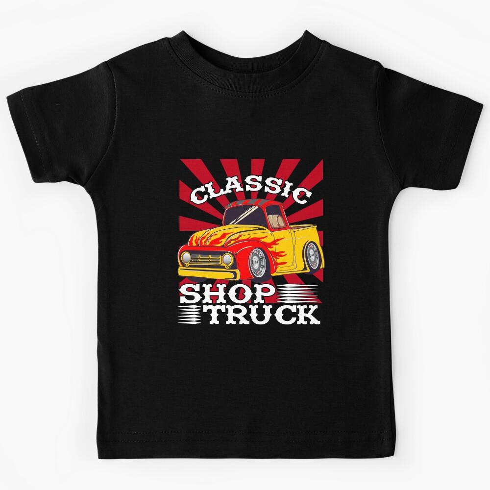 Classic Pickup Truck Customized Vintage Shop Truck Street Rod Flag Kids T-Shirt 120