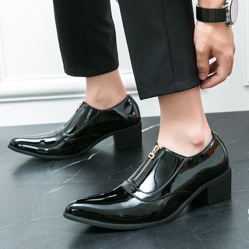 Fashion Luxury Brand Men Leather Shoes Fashion Business Casual Shoes Designer Pointed Dress Shoes for Men Banquet Party Wedding Footwear