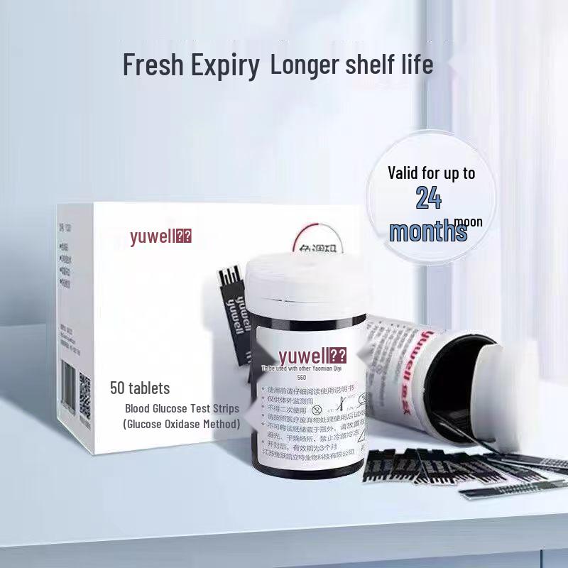 Yuyue 560 High-Precision Blood Glucose Test Strips and No-Coding Meter for Home Use