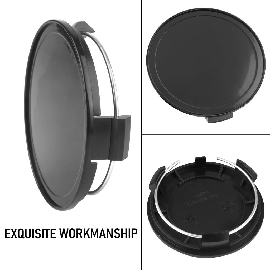 Radnabenkappen 75mm 69mm 4 Stück Schwarz Radabdeckung Nabenabdeckung