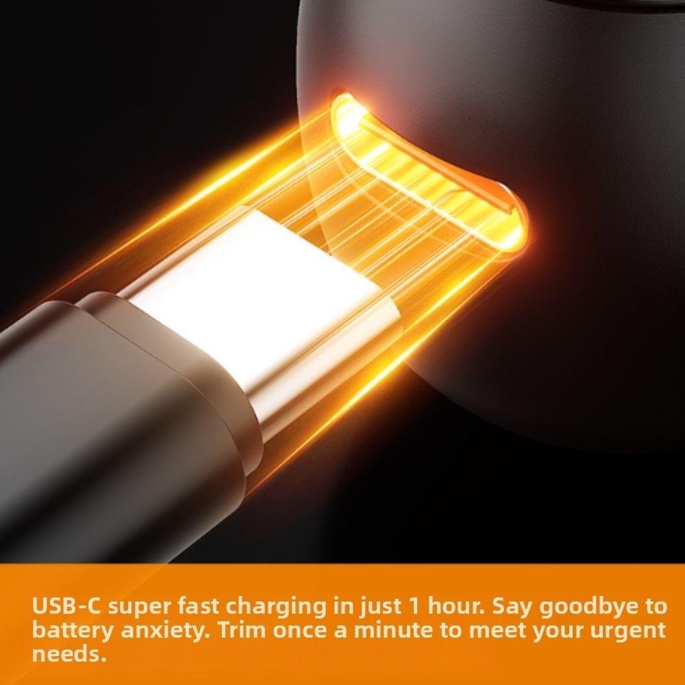 Rotary Cutter Head Ear Face Clean Trimmer LED Digital Display Eyebrow Trimmer  Household