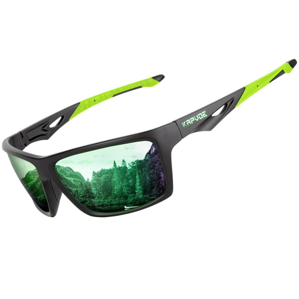 Lunettes de soleil polarisées Kapvoe Mode Sports d'extérieur Lunettes UV400 Lunettes de camping pêche Lunettes de randonnée course à pied pour hommes Cycl