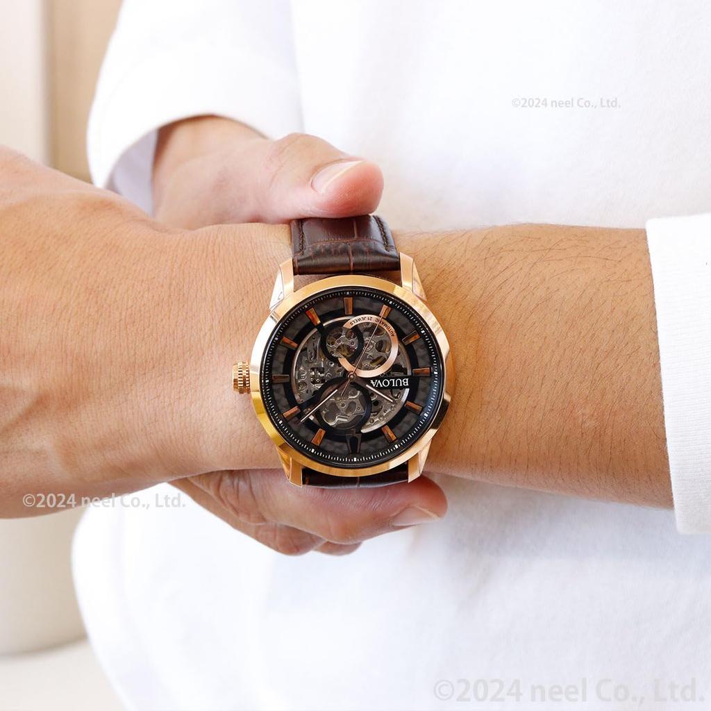 BULOVA Automatische Mechanische Skelett Klassische Uhr 97A169 Herren