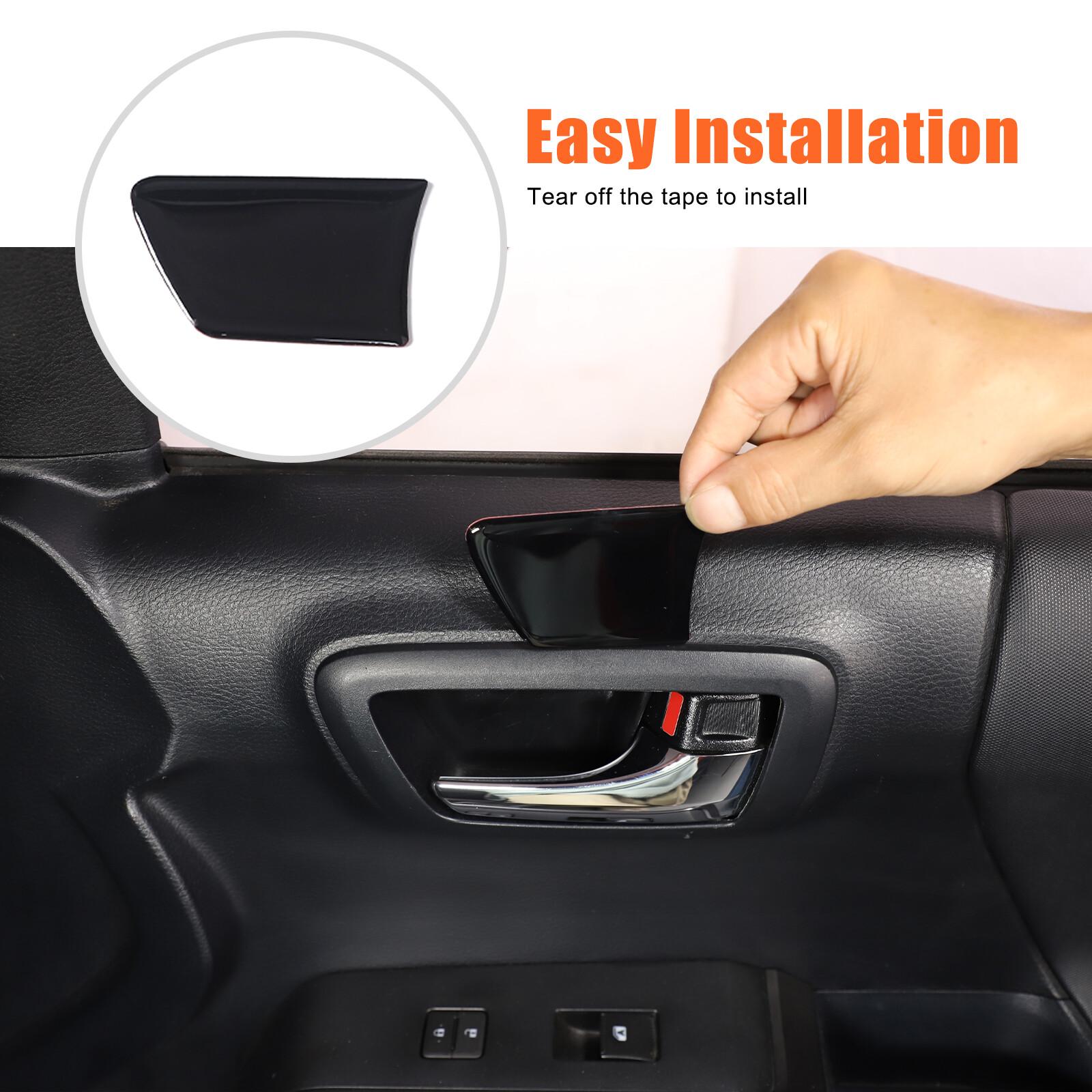 Glossy Piano Black Inner Door Bowl Trim Panel For Toyota Tacoma 2016-