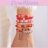 Liebes Herzförmiges Weichton Armband Set Für Romantisches Geschenk Und Paare