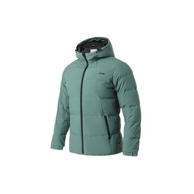 Trainingsserie Lässige Daunenjacke mit Kapuze Herren Oberbekleidung Wildenten-Grün AYMQ055-6