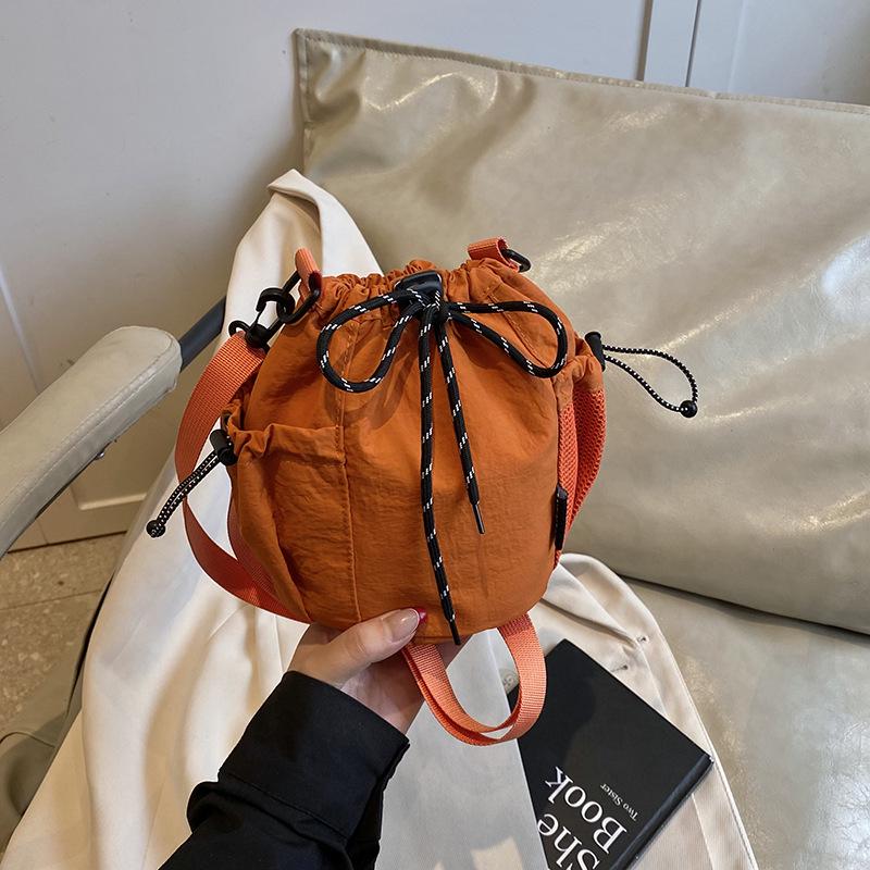 Japanese-Inspired Niche Drawstring Bucket Bag, Versatile Crossbody for Commuting and Outdoor Sports Casual Use