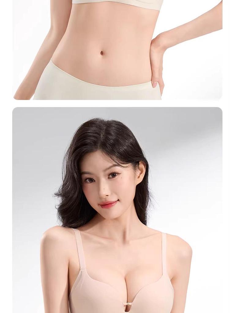 Wire-Free Seamless Uplifting Women's Summer Foundation Bra for Small Bust