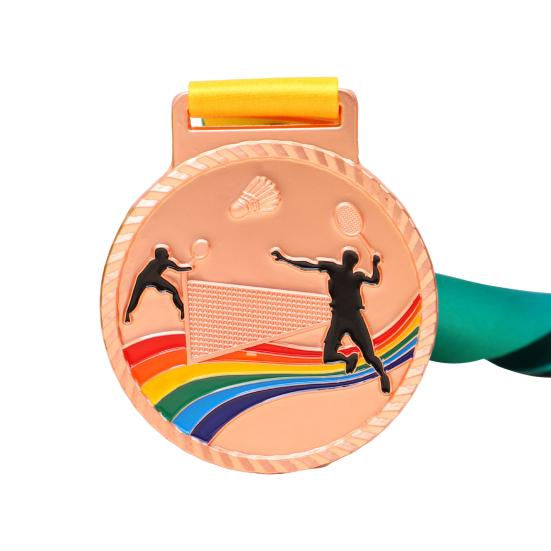 Kreative Trophäe aus Druckguss mit Gurtband, verschleißfeste Ehrenmedaille für Radfahren und Laufen zum Gedenken an Wettkämpfe