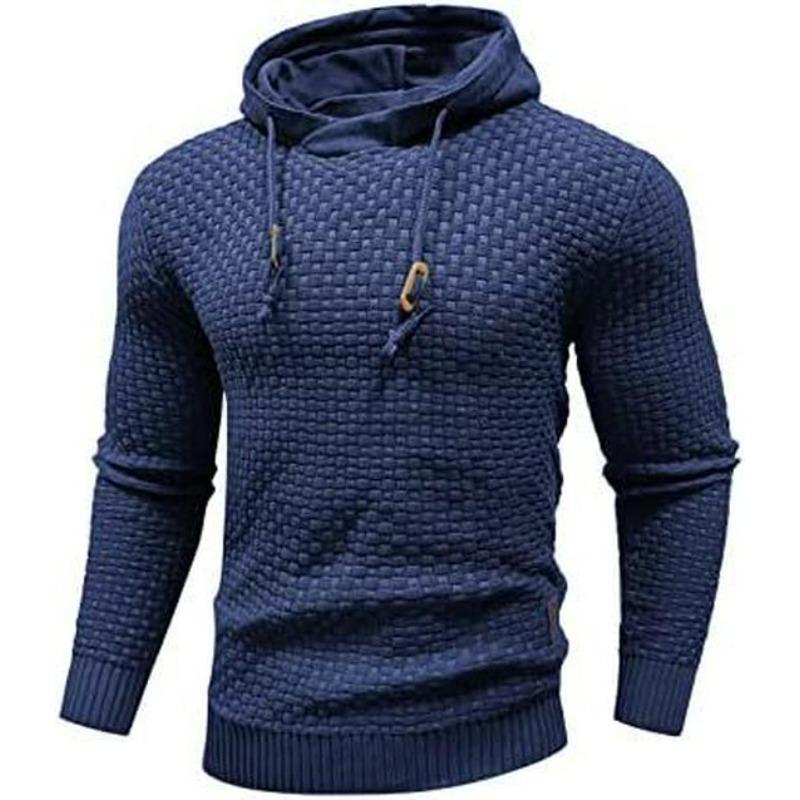 Zaitun Men's Long Sleeve Knitted Hooded Sweatshirt