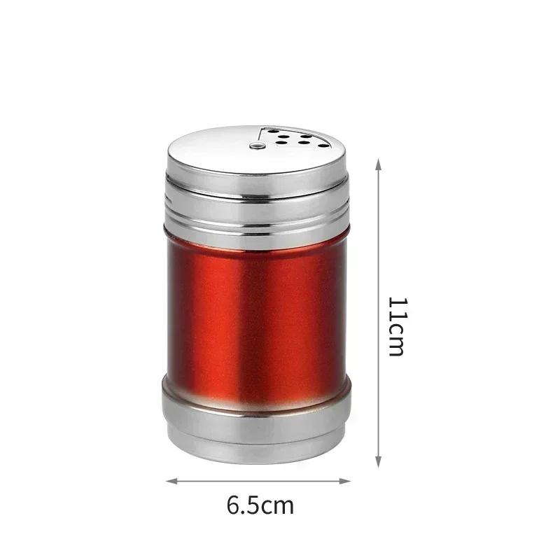 Stainless Steel Salt Spice Sugar Pepper Flavour Bottles Shaker, Airtight, Rotatable Seasoning Shaker, Kitchen Gadget