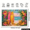 1pc, 2D Flat, Hawaiian Beach Party Backdrop, Suitable for Wall Decoration, Enhances the Tropical Atmosphere of Photography, Wsj
