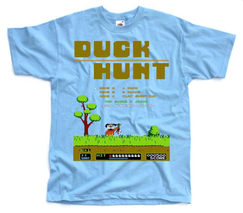 DUCK HUNT SCREEN Nes T shirt SKY BLUE Arcade Famicom NES v XL