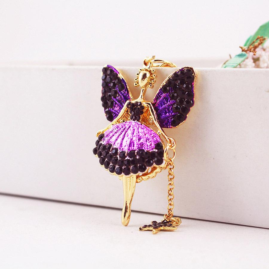 Breloc cu zână cu fluture îngerul stelelor - pandantiv drăguț de bijuterii pentru genți de damă