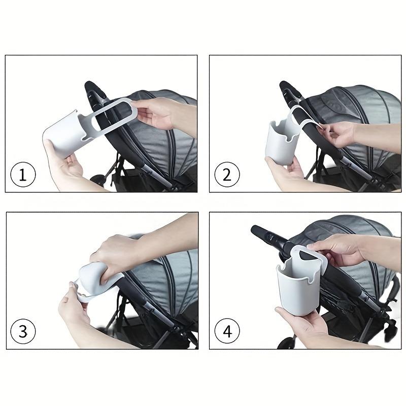 1 Stück Babykinderwagen Multifunktionaler Silikon-Getränkehalter Rollstuhl Babykinderwagen Fahrrad Flaschenhalter Flaschenaufbewahrungstasche