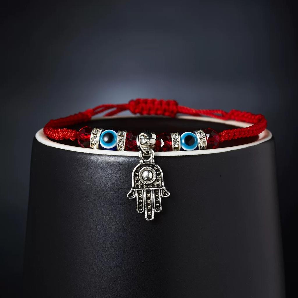 Türkisches Glücksarmband mit blauem Blick (14 verschiedene Stile) – Handgefertigter Glücksschmuck für Damen – Modisches Armband mit blauem Augen-Anhänger – Freundschaftsschmuck