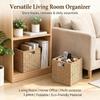 Hand-Woven Imitation Rattan Storage Box Foldable Dirty Clothes Underwear Storage Basket Office Desktop Sundries Container