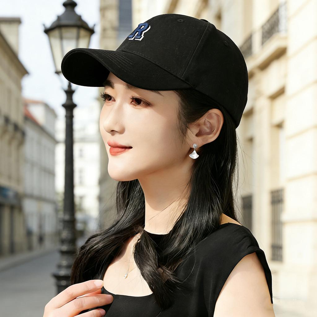 Ethnic Style Baseball Cap With Embroidered Letters Sun Protection For Women