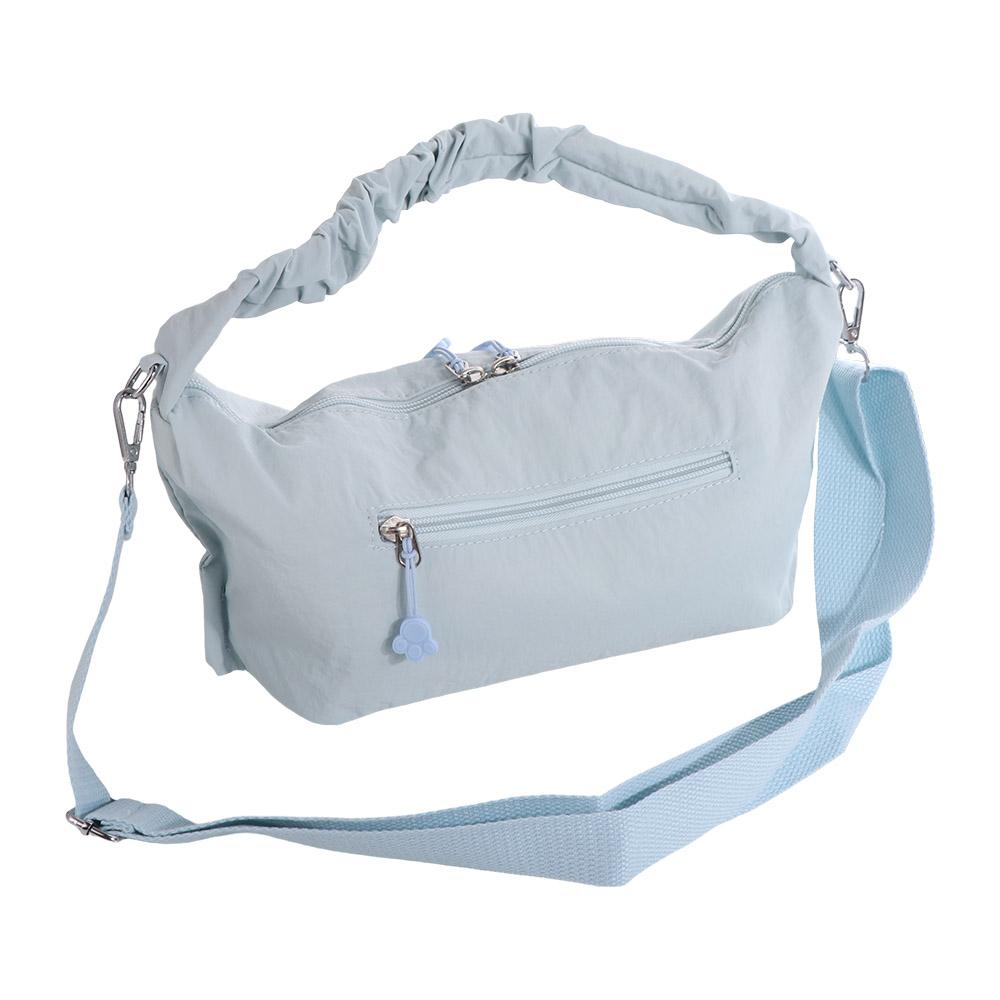 Leisure Pleated Shoulder Bag Leight Weight Women's Handbags Simple Nylon Crossbody Bag  Teenagers