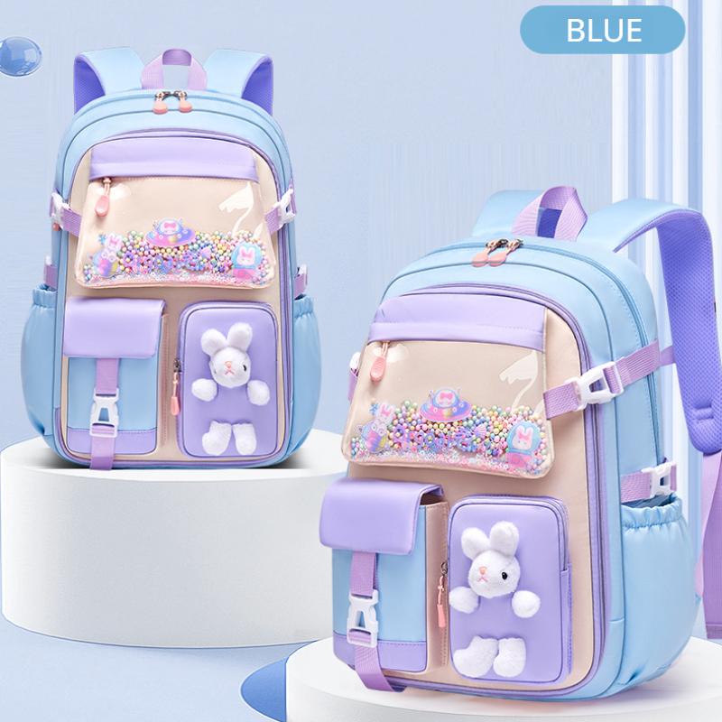 Spring Autumn New Primary School Girl Schoolbag Spine Protect Lightweight Children Backpack Refrigerator Open Large Capacity Book Bag Teenager Student