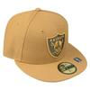 Casquette ajustée new era 59fifty - las vegas raiders - panama tan - brun - blanc - homme - sportswear