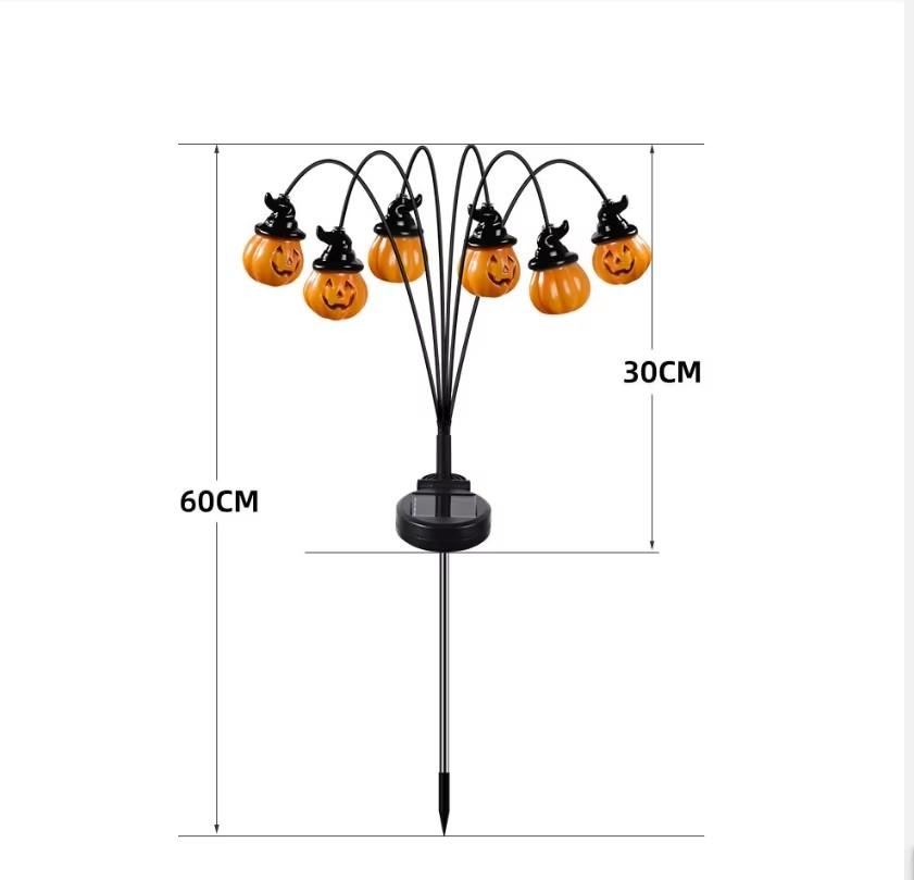 2/4PCS Halloween Solar Pumpkin Pathway Lamp Scary Solar Markers Lights Festival Theme Waterproof Outdoor Holiday Christmas decor