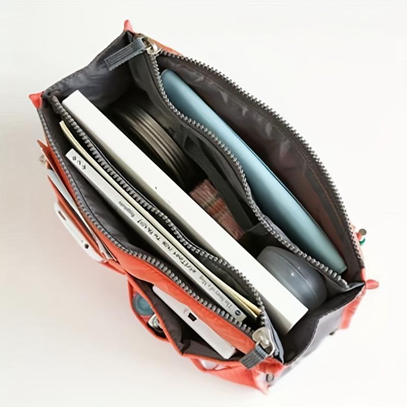 Damen Kosmetik Organizer Tasche Nylon Reiseeinsatz Organizer Handtasche Faltbar Große Kapazität Einsatz Tasche Futter Make-up Tragetasche