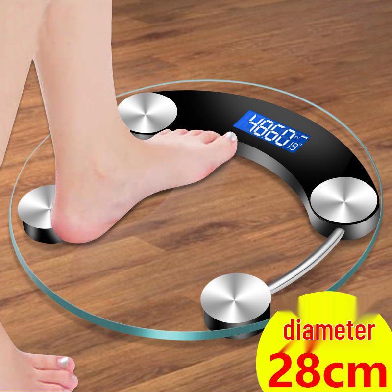 USB Rechargeable Precision Bathroom Scale for Women - Round Household Body Weight Scale