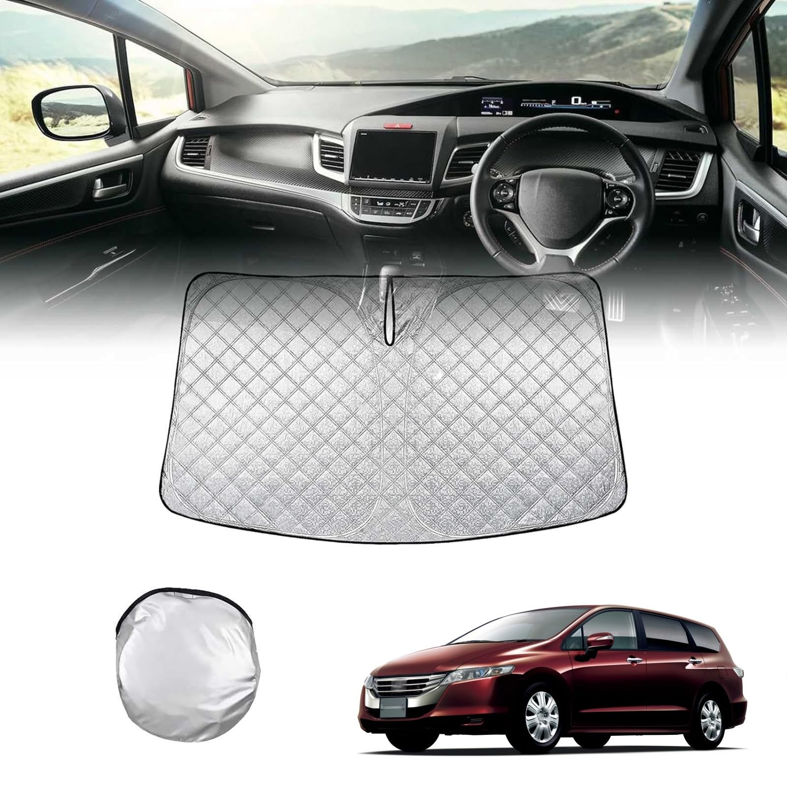 

Honda Odyssey RB3 RB4 2008.10 - 2013.10 Special Front Sun Shade for Cars, Six Odyssey 4th generation