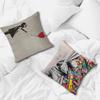 Banksy Street Graffiti Art Kissenbezug Weiche Kissenhüllen für Bauernhaus Sofa Dekor Heimdekorationen und Schutz