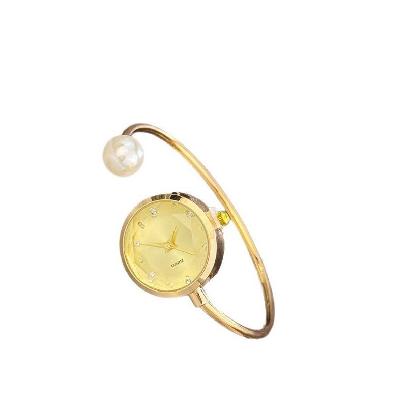Lazy Super Convenient Bracelet Pearl French Romantic Watch Three-dimensional Glass Sparkling Diamond Jewelry Watch