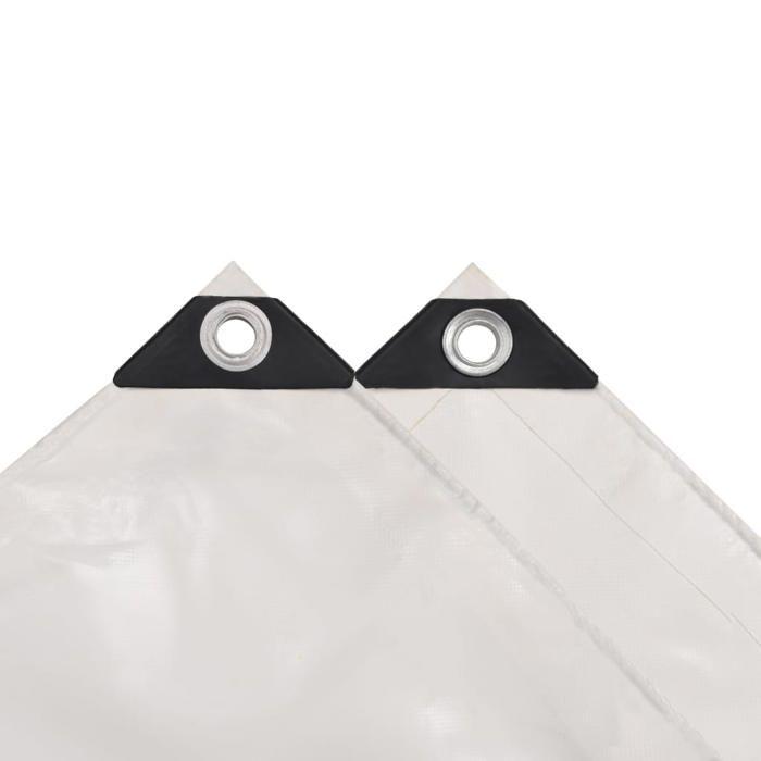 VidaXL Bâche 3x3 m Blanc Drap de Camping Protection Jardin Couverture Remorque 43839
