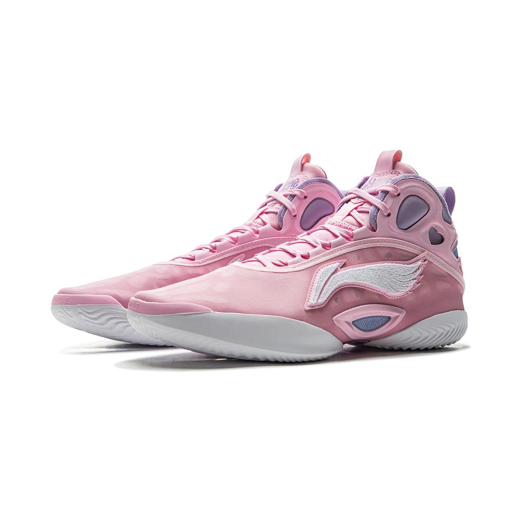 New LiNing ChaoShuai 19 Cushioned Slip-Resistant Grip Mid-Top Basketball Shoes Men's Diamond Pink ABAV005-1